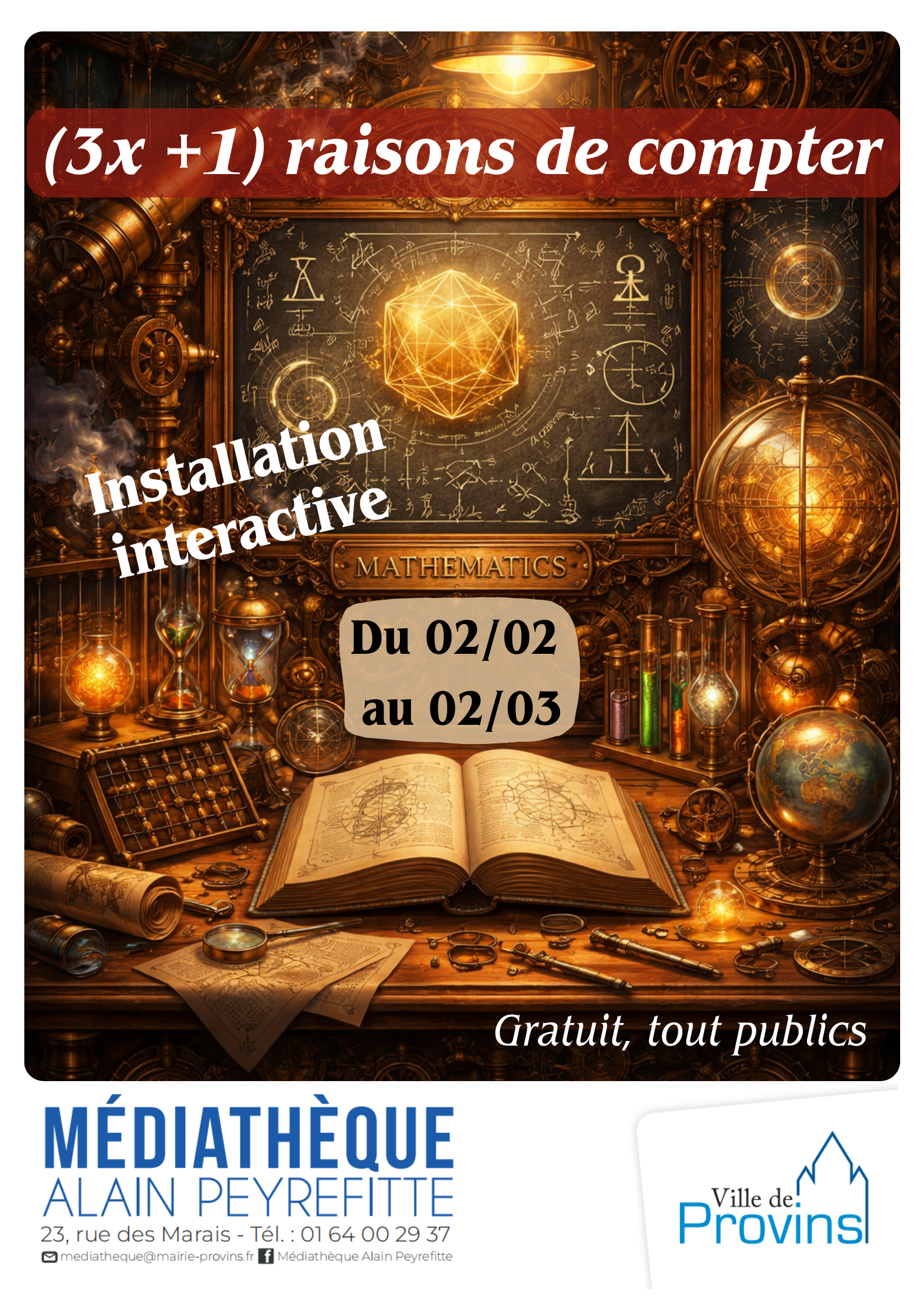 Affiche de l'expo Raisons de compter
