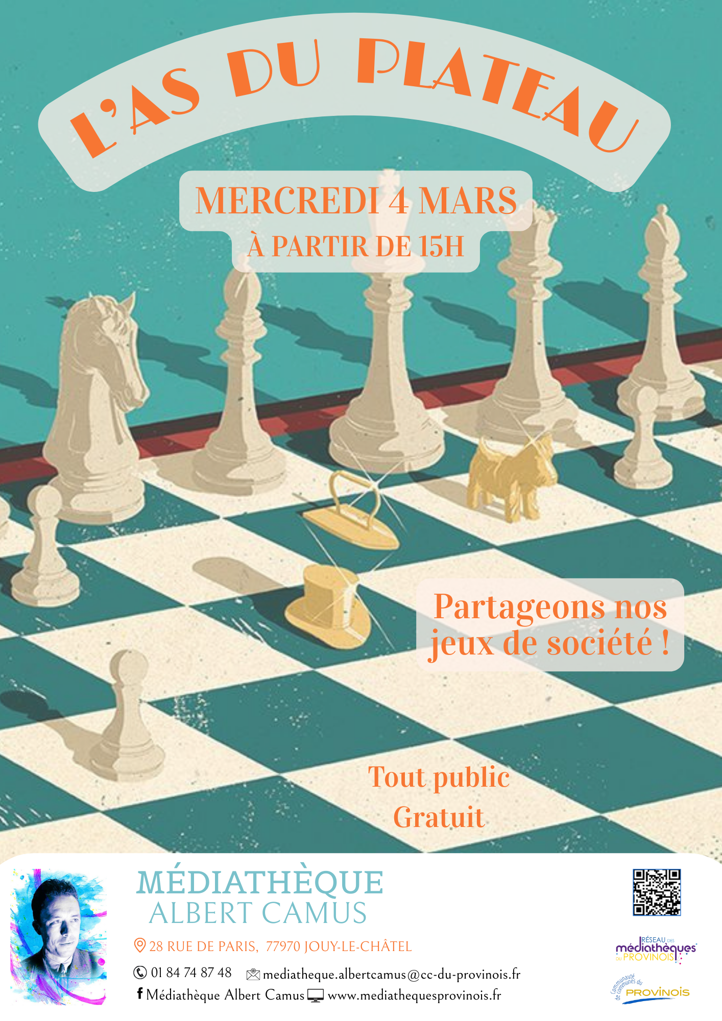 jeu d'echec affiche journée jeux de societe