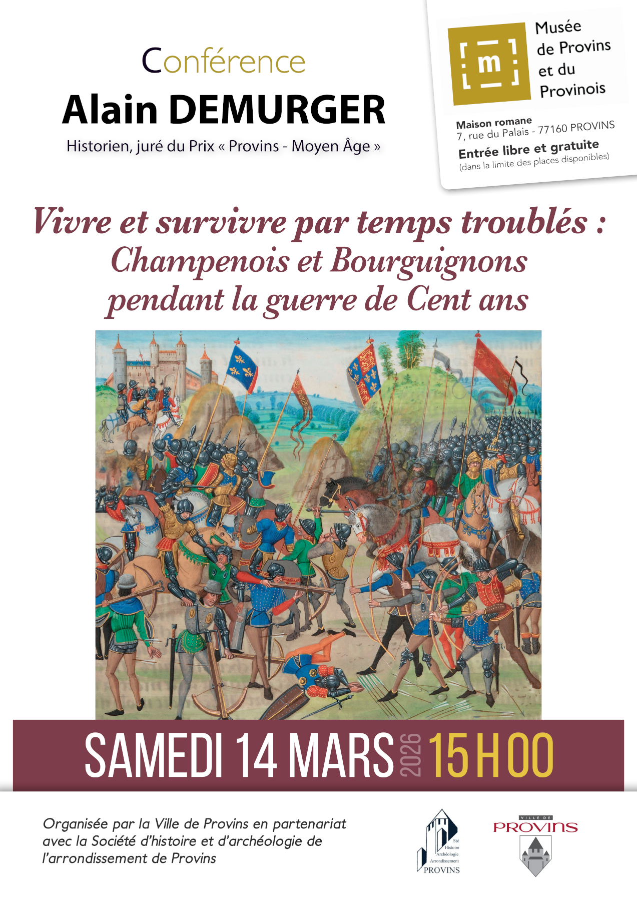 Affiche conférence Alain Demurger