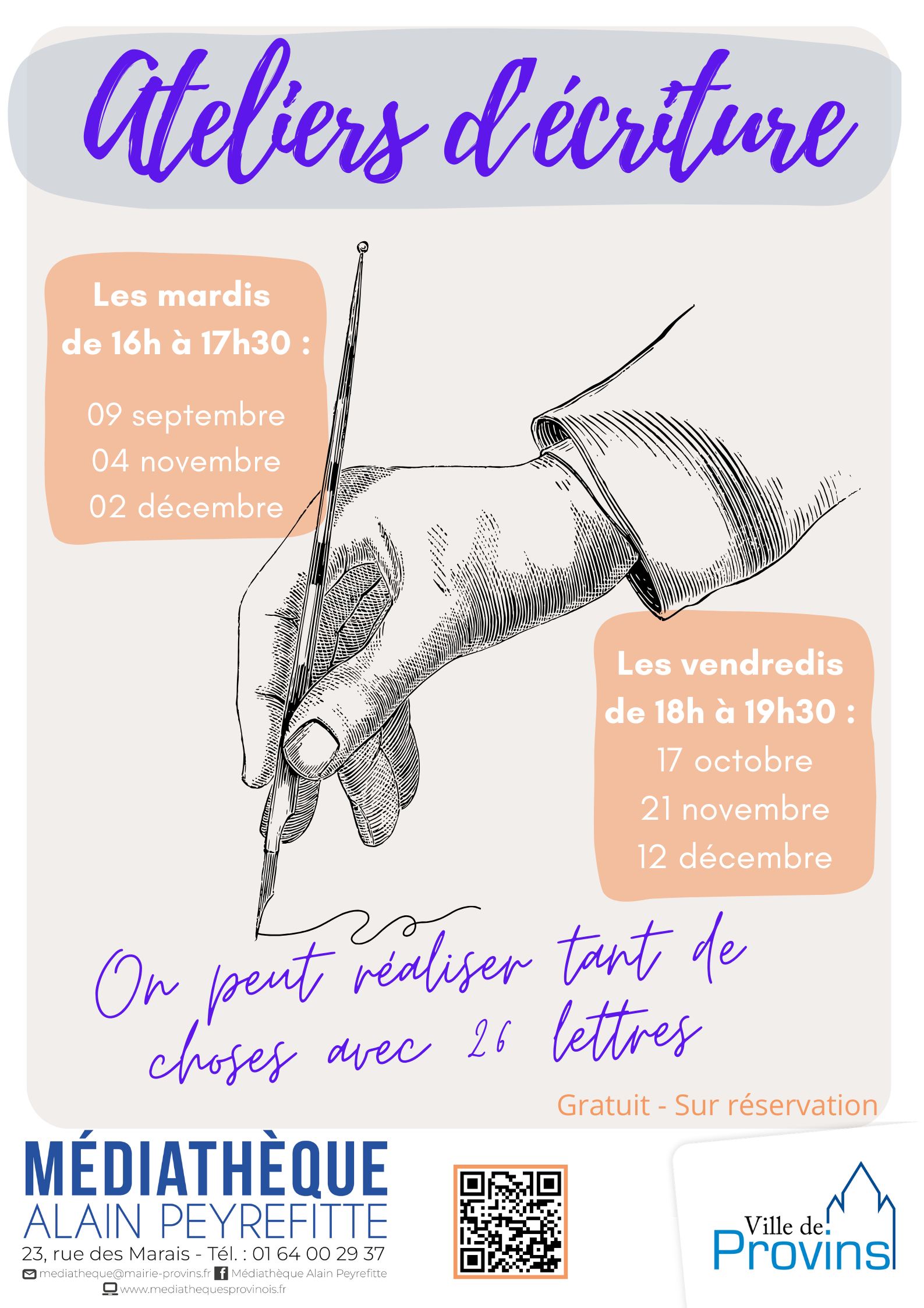 Ateliers d'écriture